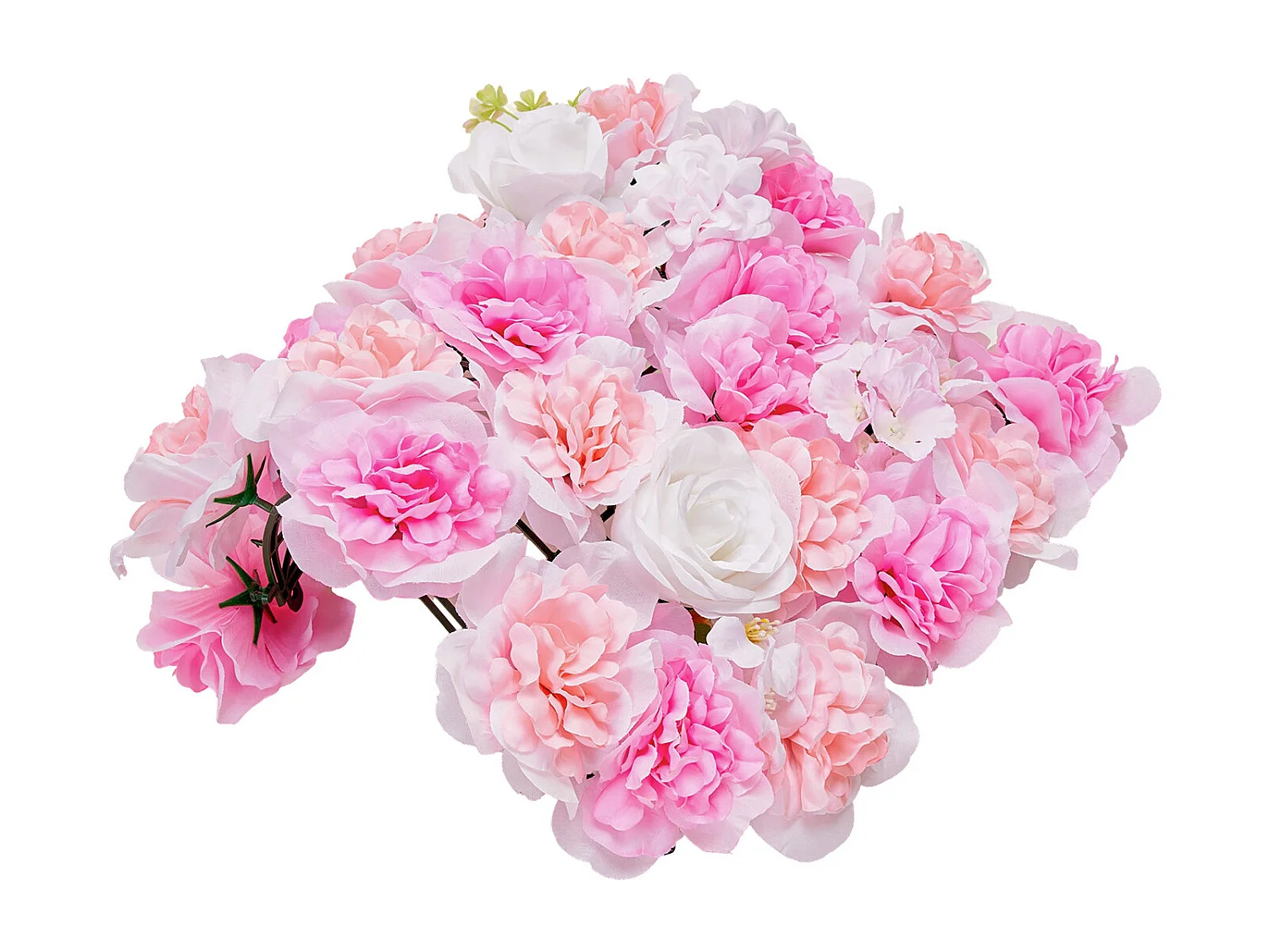 Pannelli di Fiori Artificiali, SucceBuy Pannello da Parete Floreale 3D, 12 Pezzi 38 × 38 cm, Tappetino Floreale Artificiale per Matrimonio, Privacy