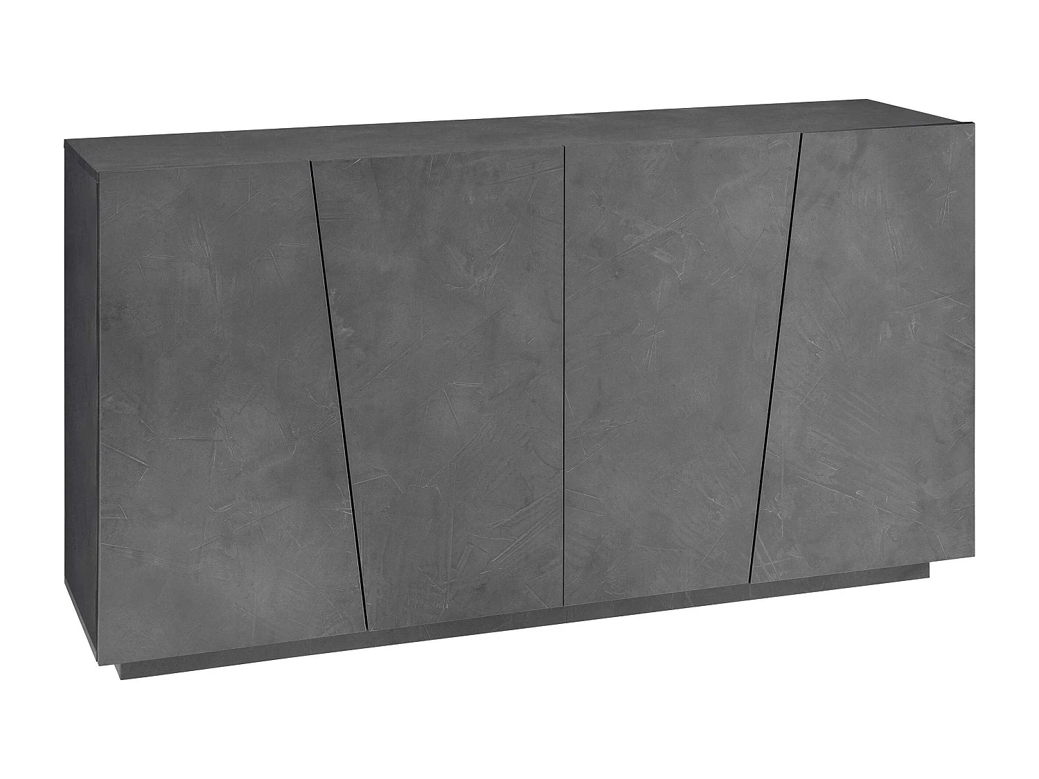 Buffet salon cuisine 210cm 4 portes 3 tiroirs design moderne Pillon Lawe Acero