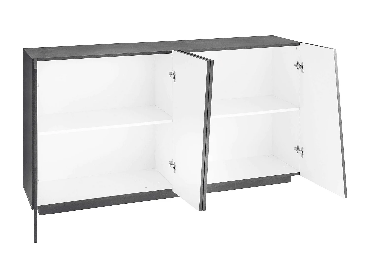 Buffet salon cuisine 210cm 4 portes 3 tiroirs design moderne Pillon Lawe Acero