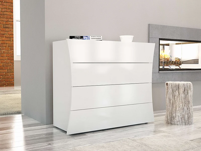 Mobile ARCO L 98 x H 81.5 x P 40 cm bianco lucido