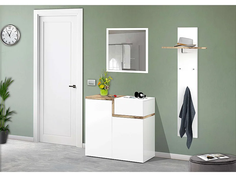 Mobile Zet L 80 x H 80.1 x P 40 cm bianco lucido