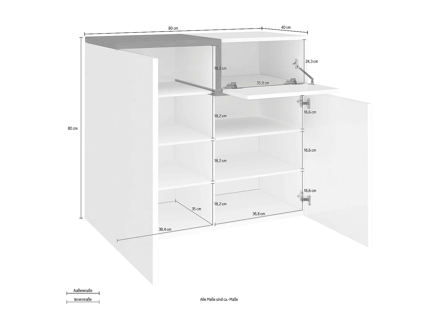 Zapatero 2 puertas 16 pares de zapatos vestíbulo diseño blanco Zet Bata Acero M