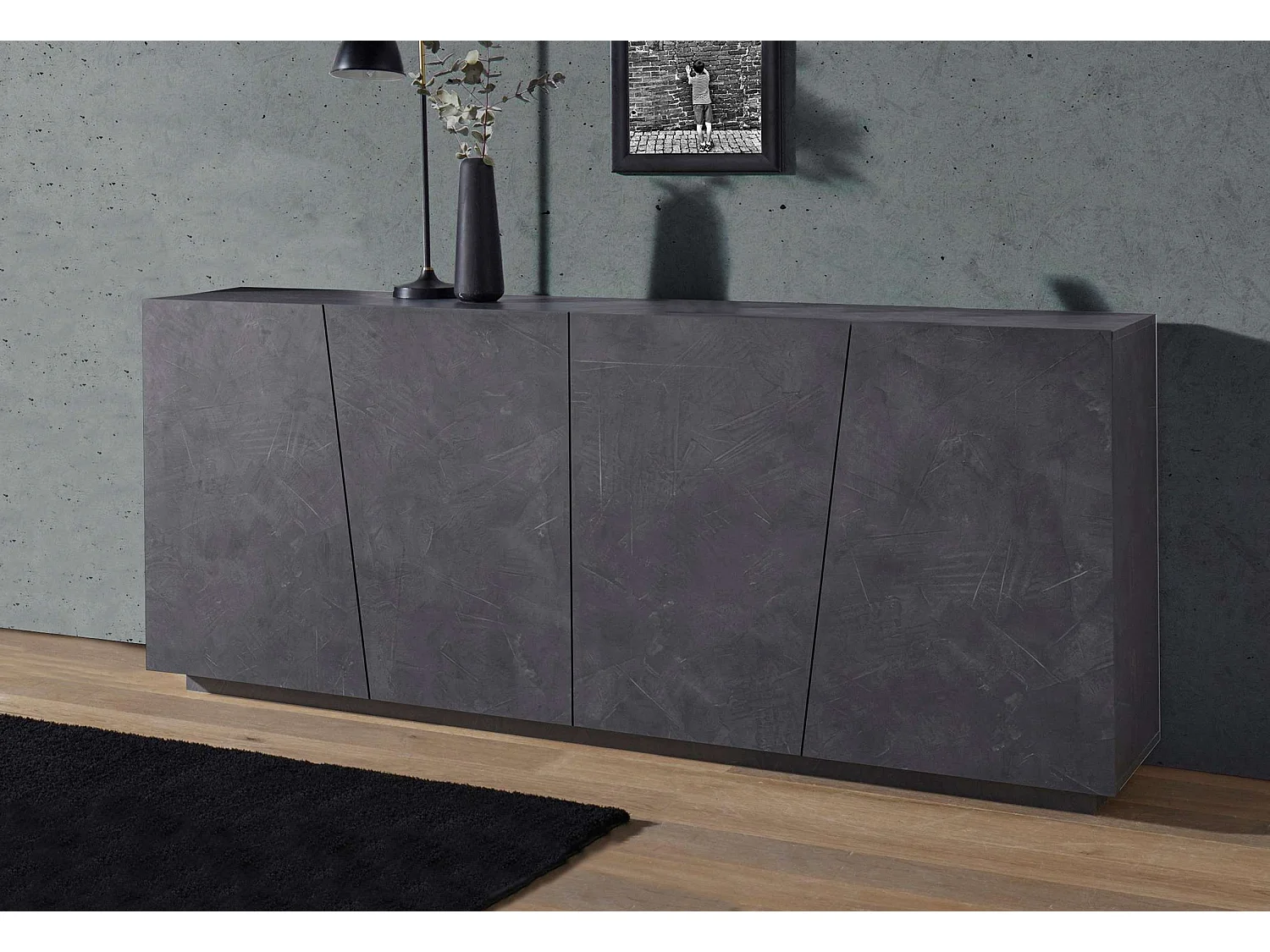 Mobile VEGA L 200 x H 86 x P 43 cm grigio ardesia