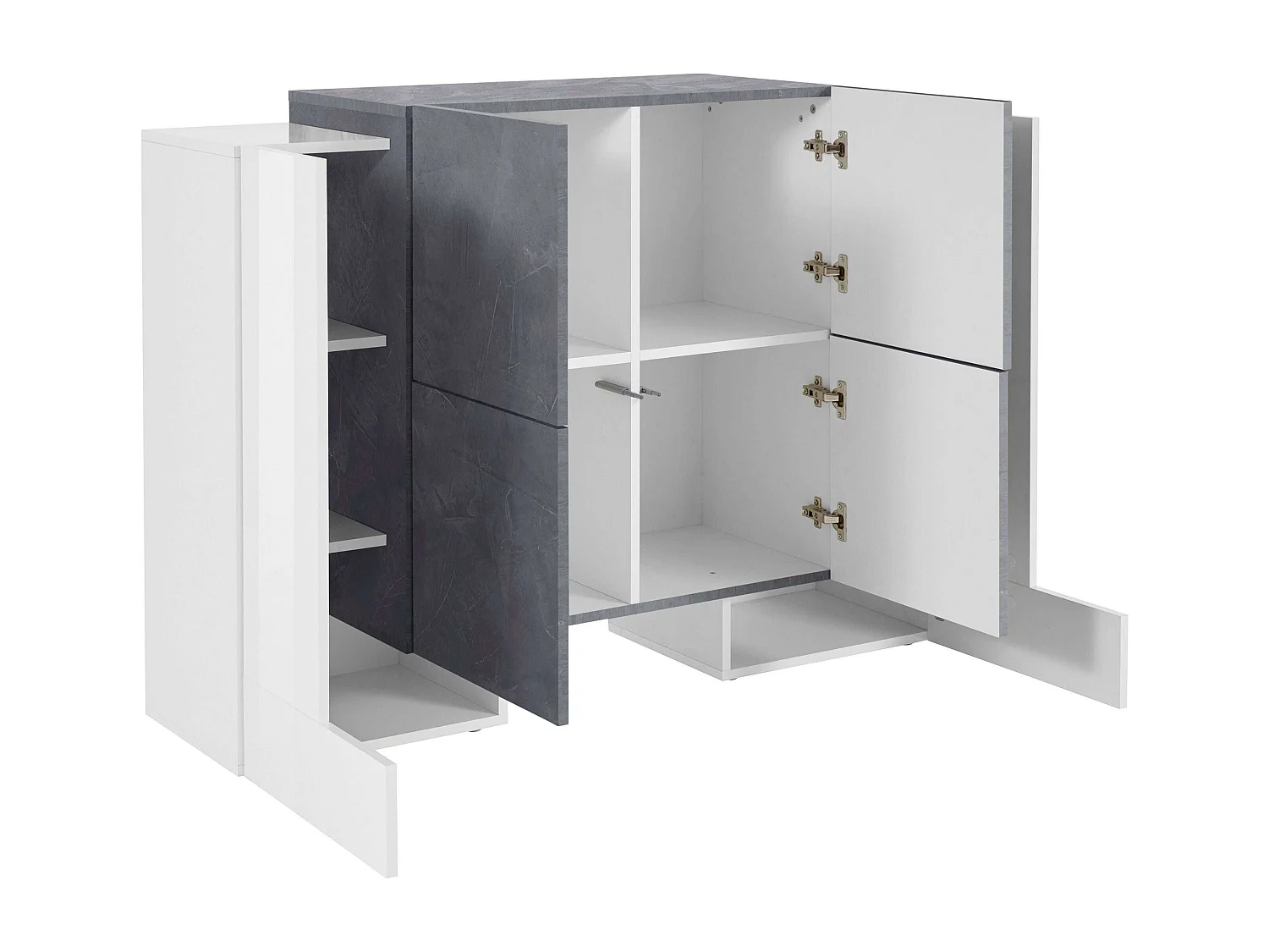 Aparador 6 puertas salón vestíbulo diseño Pillon Vaux Ardesia