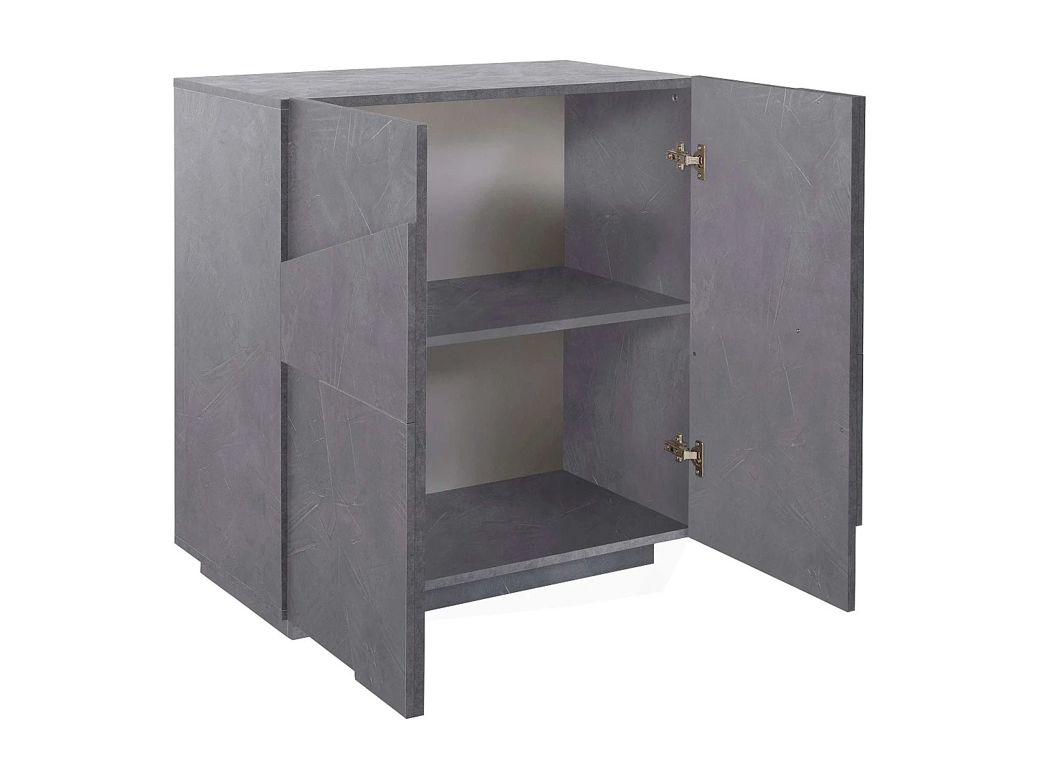 Buffet chambre et salon 2 portes 2 étagères design moderne Ping Side S Ardesia