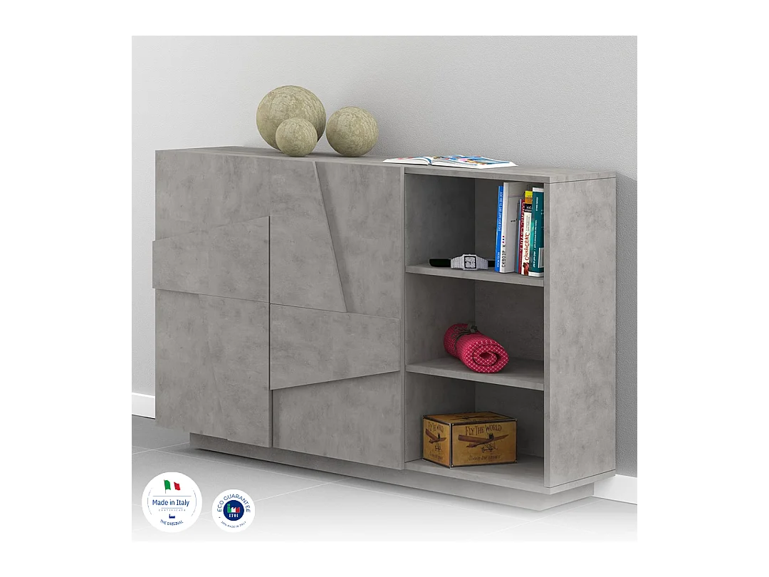 Mobile PING L 121.8 x H 86 x P 39.2 cm grigio cemento