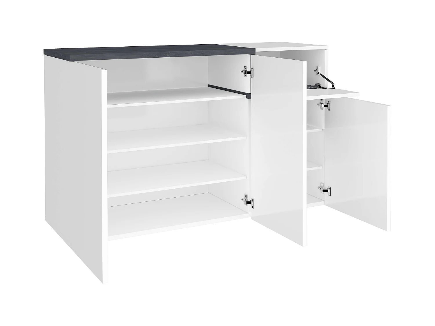 Meuble chaussures 3 Portes 22 Paires Moderne Entrée Zet Bata Ardesia L