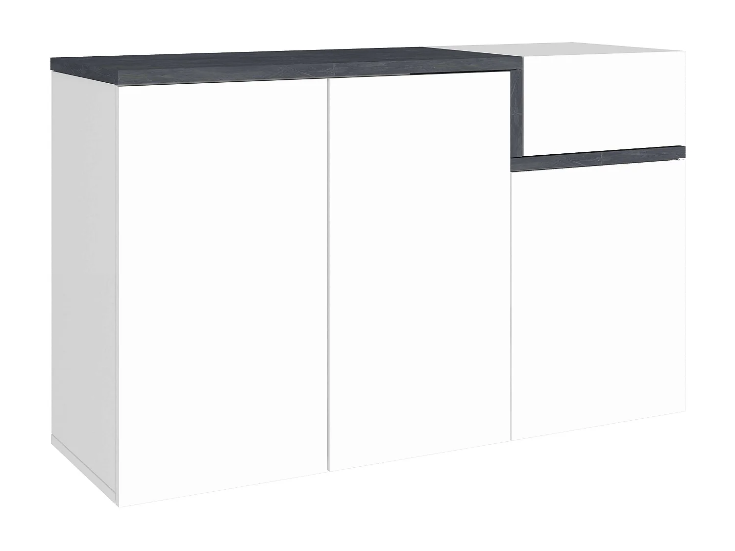 Mobile ZET L 120 x H 80.1 x P 40 cm bianco lucido e grigio ardesia