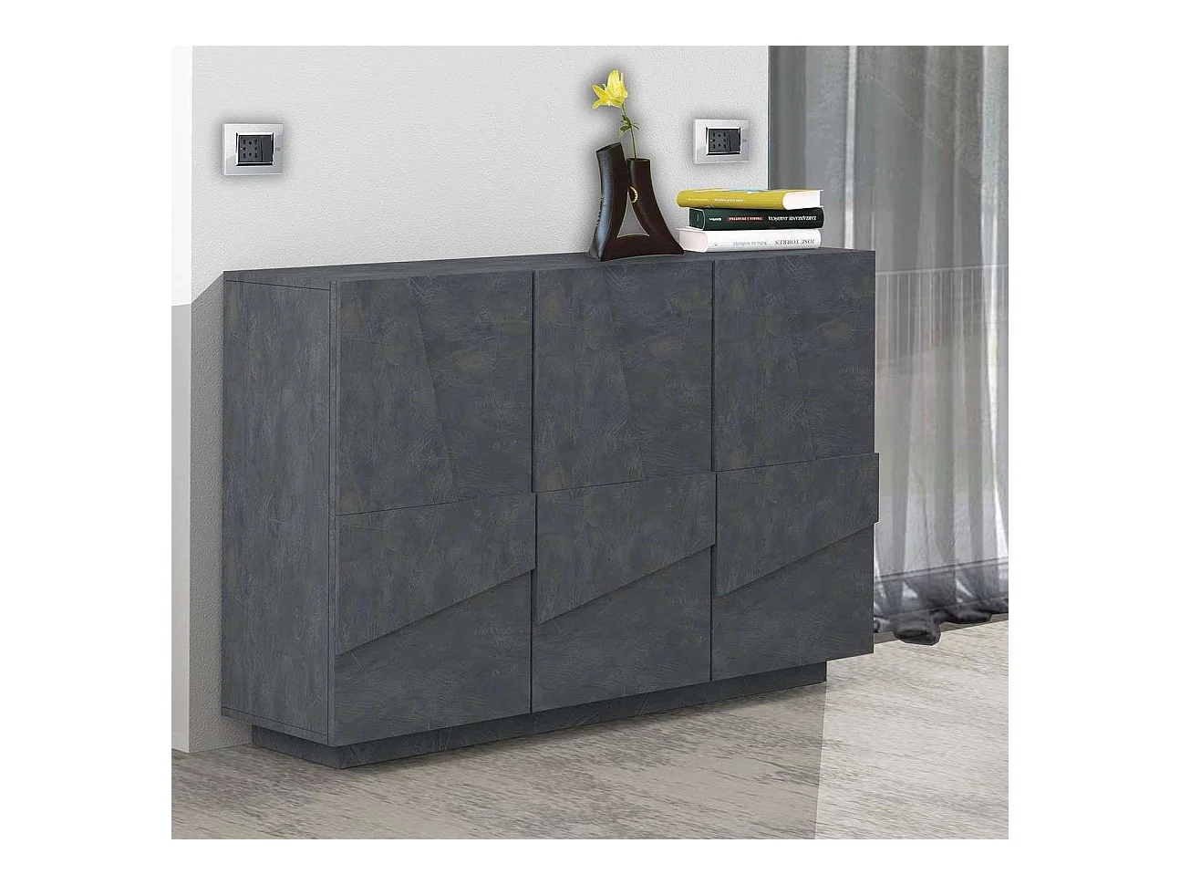 Mobile PING L 121.8 x H 86 x P 39.2 cm grigio ardesia