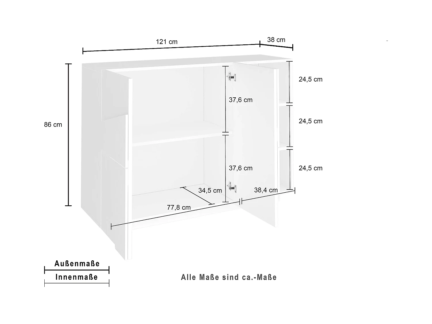 Mobile PING L 121.8 x H 86 x P 39.2 cm grigio ardesia