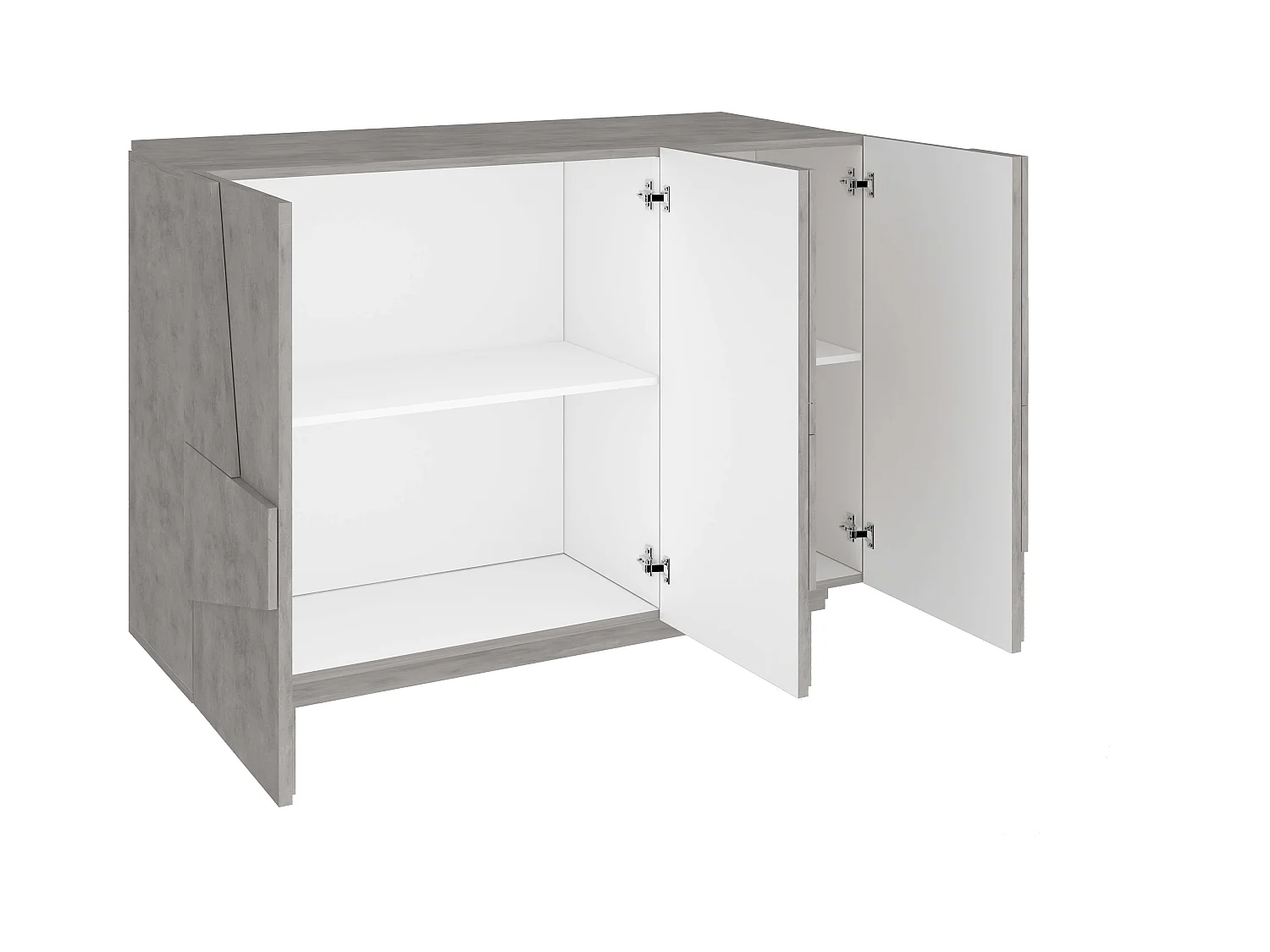 Mobile PING L 121.8 x H 86 x P 39.2 cm grigio cemento