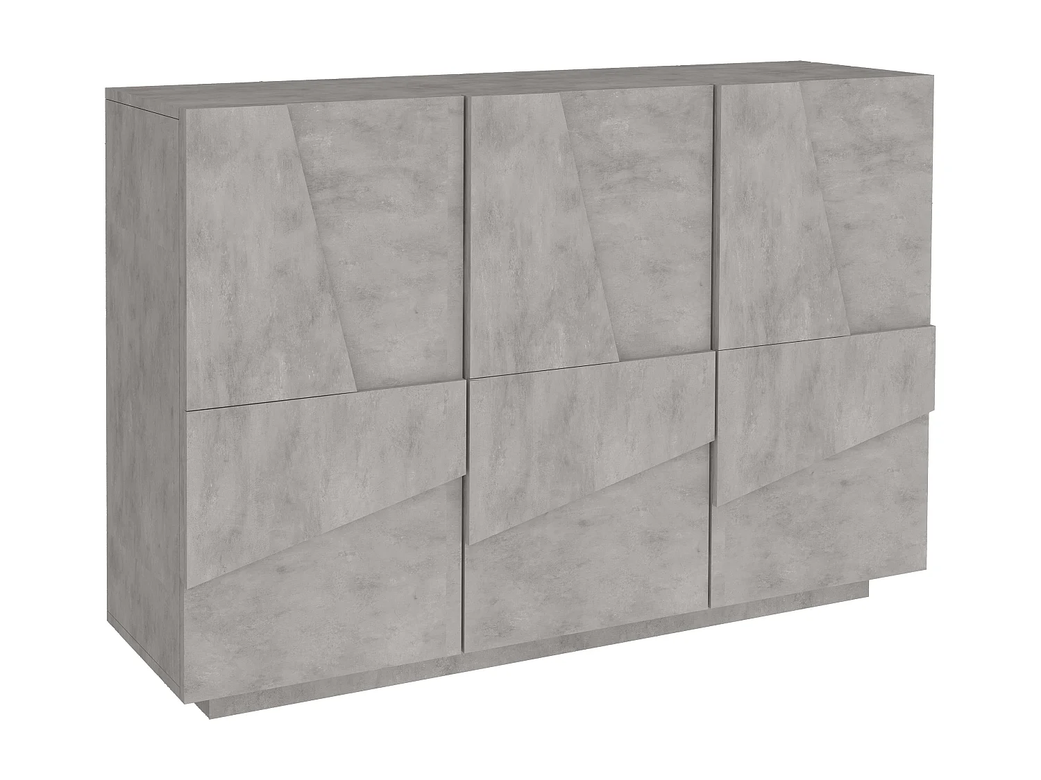 Moderner Design-Eingangsschrank 3-türig in Grau Ping Bronx M