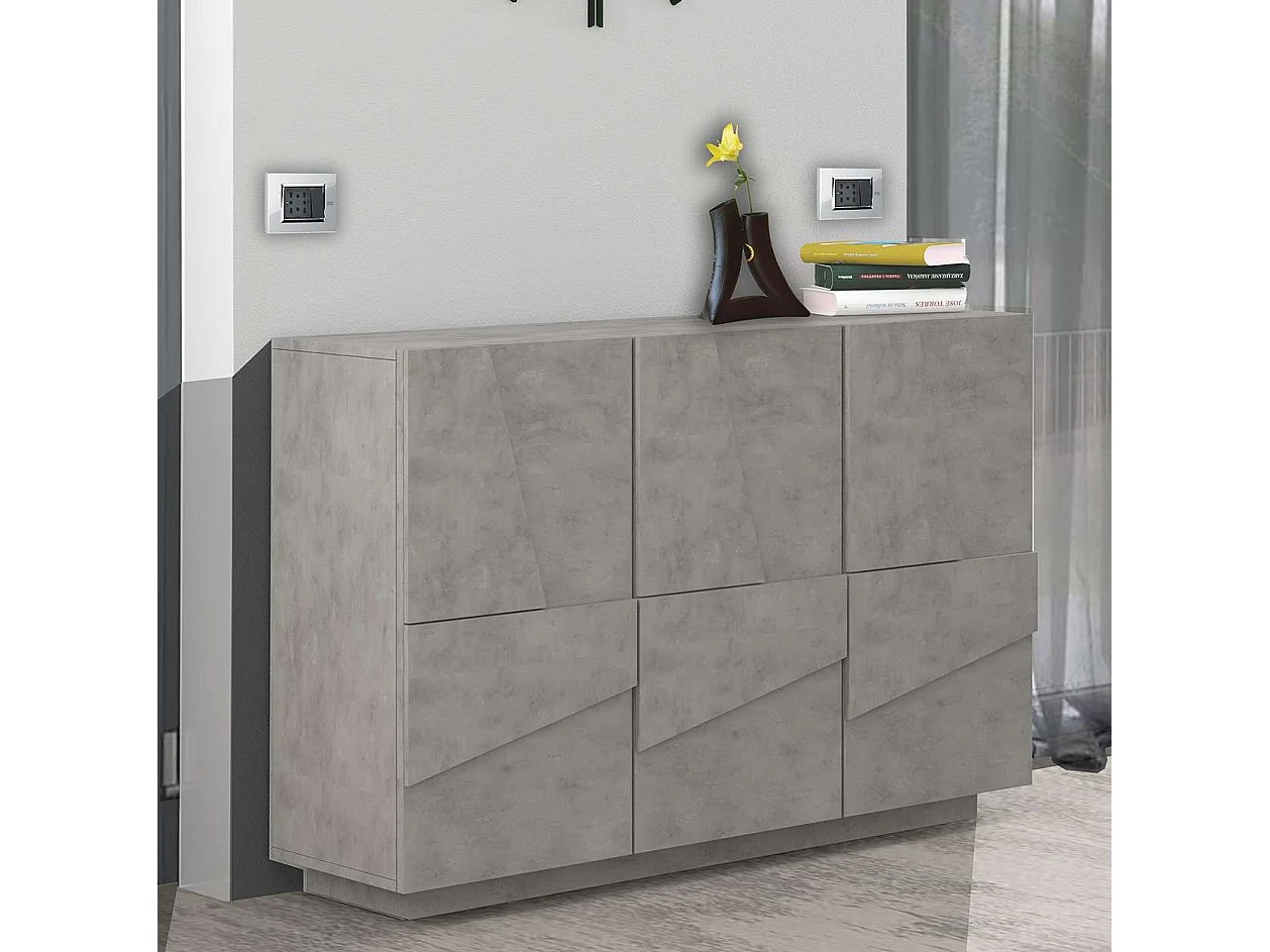 Moderner Design-Eingangsschrank 3-türig in Grau Ping Bronx M