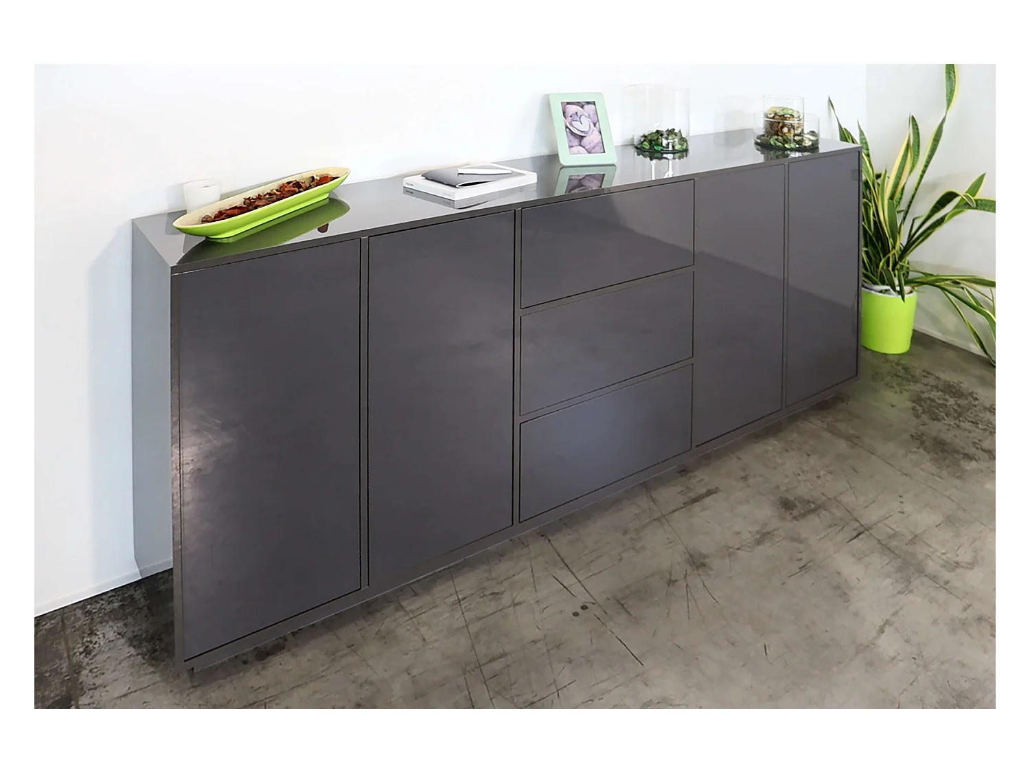 Credenza cucina 220cm mobile soggiorno design moderno Lonja Report