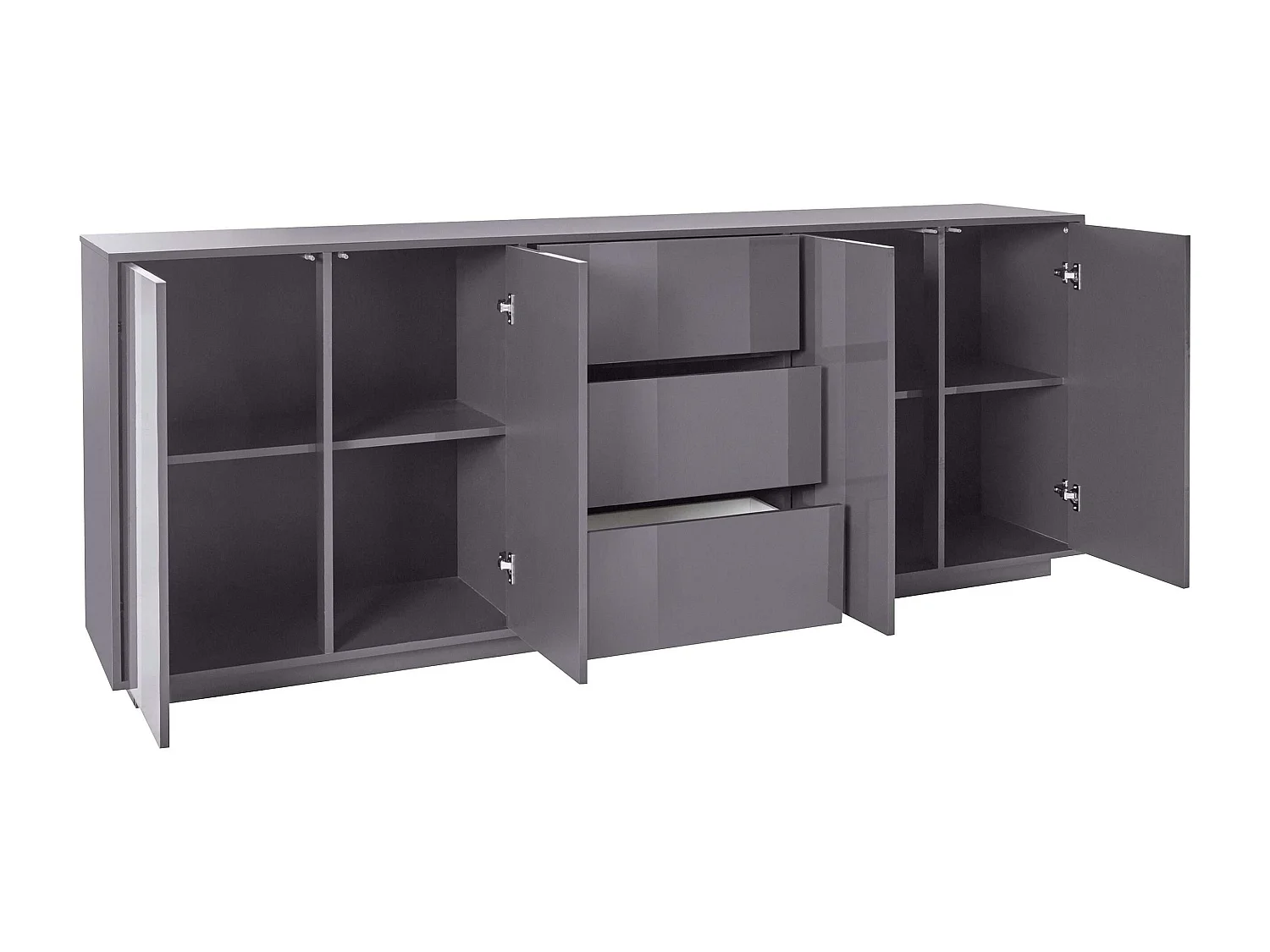 Buffet Lonja 220 cm blanc moderne pour cuisine/salon