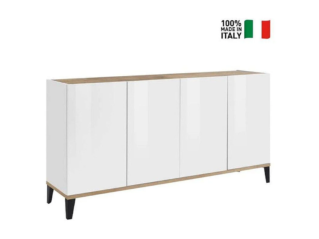 Aparador 160 x 40 cm 4 puertas cocina vestíbulo salón Audrey Wood