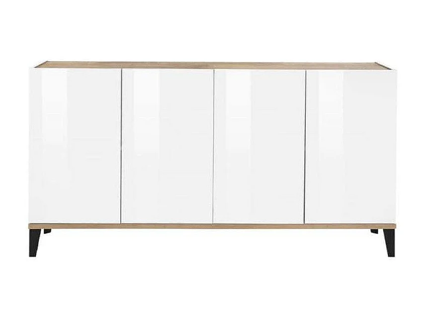 Aparador 160 x 40 cm 4 puertas cocina vestíbulo salón Audrey Wood