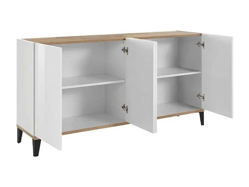 Aparador 160 x 40 cm 4 puertas cocina vestíbulo salón Audrey Wood