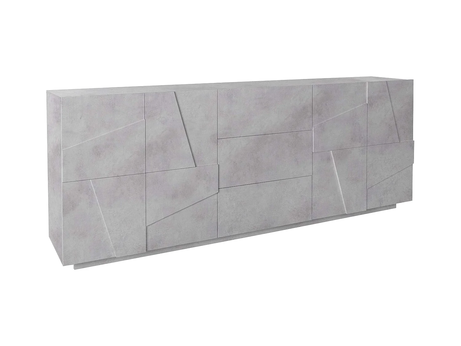 Mobile PING L 224.1 x H 86 x P 44.2 cm grigio cemento