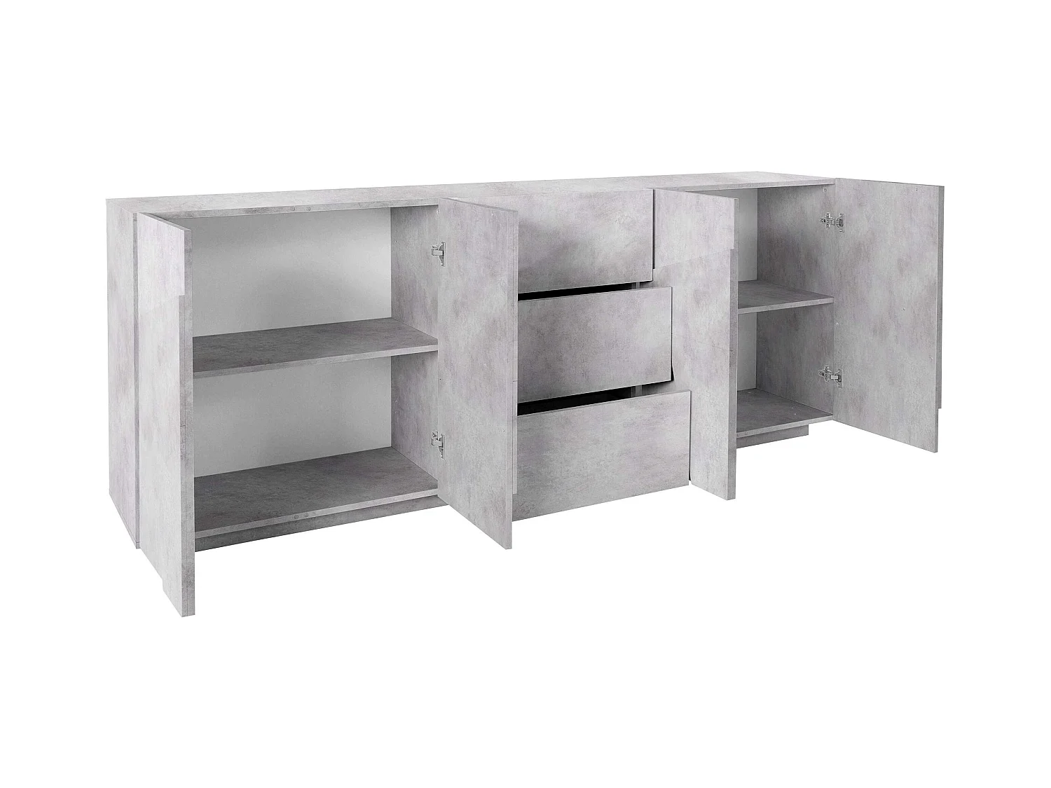 Mobile PING L 224.1 x H 86 x P 44.2 cm grigio cemento