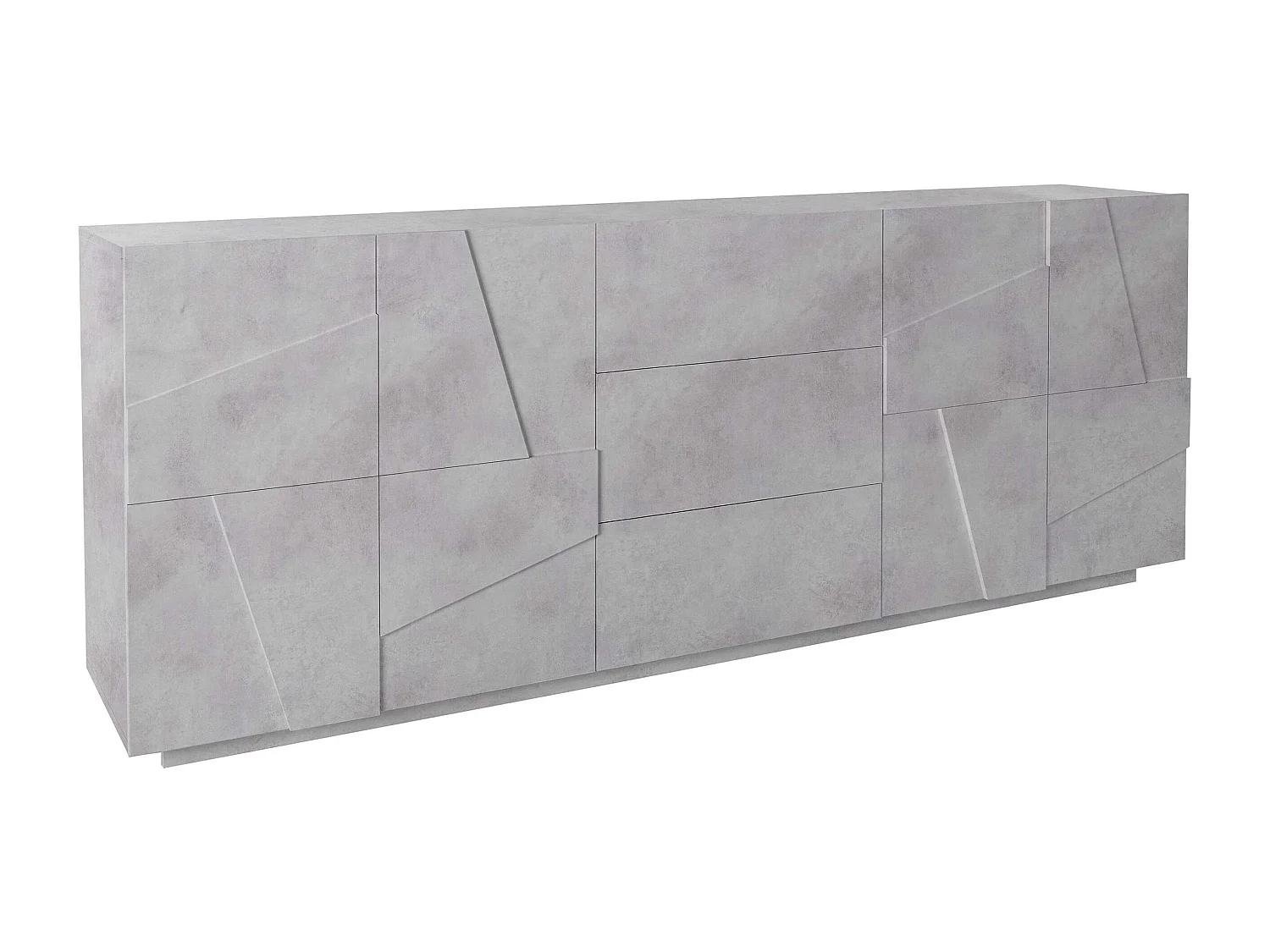 Mobile PING L 224.1 x H 86 x P 44.2 cm grigio cemento