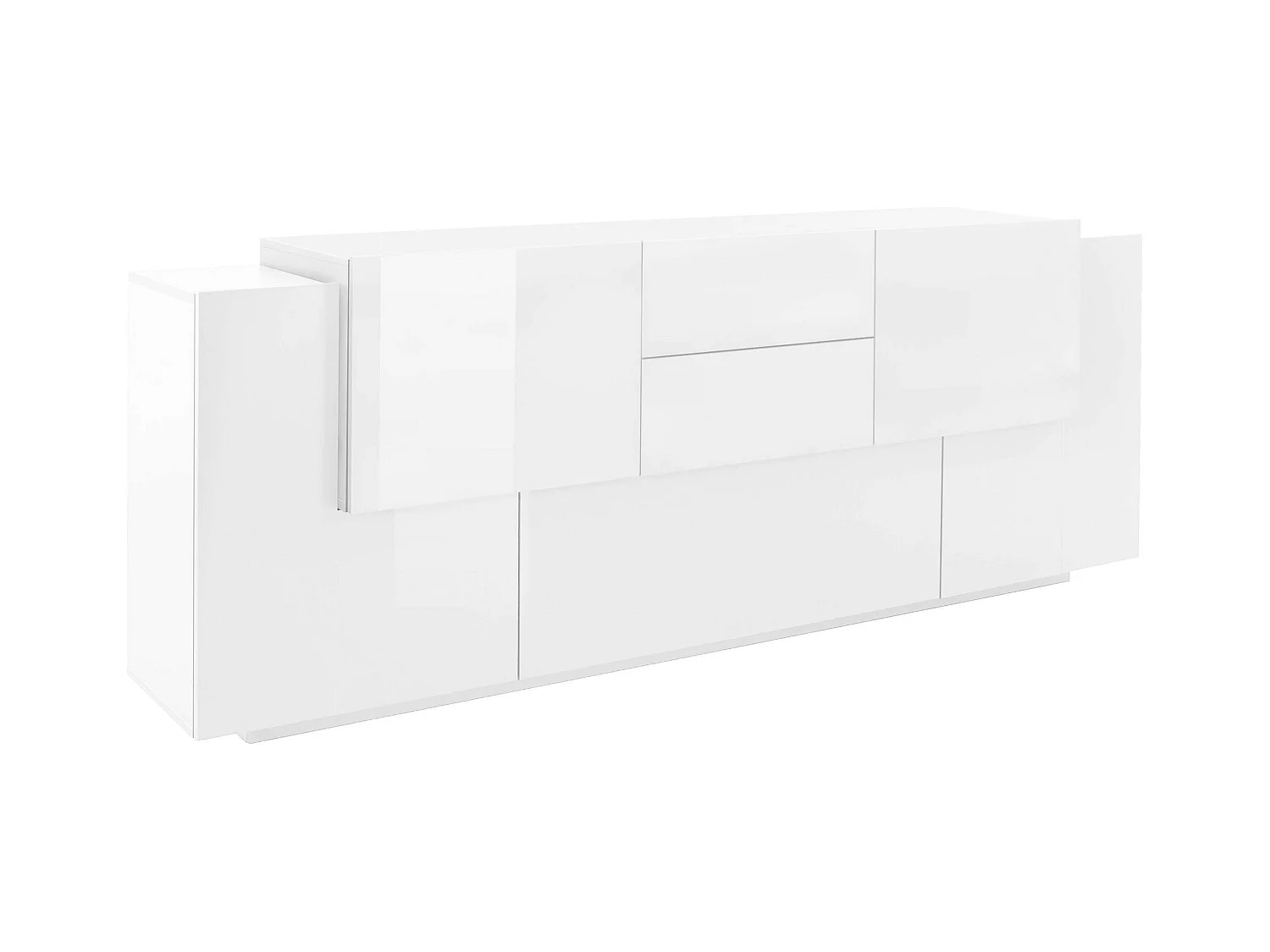 Mobile NEW CORO L 220 x H 86 x P 45 cm bianco lucido