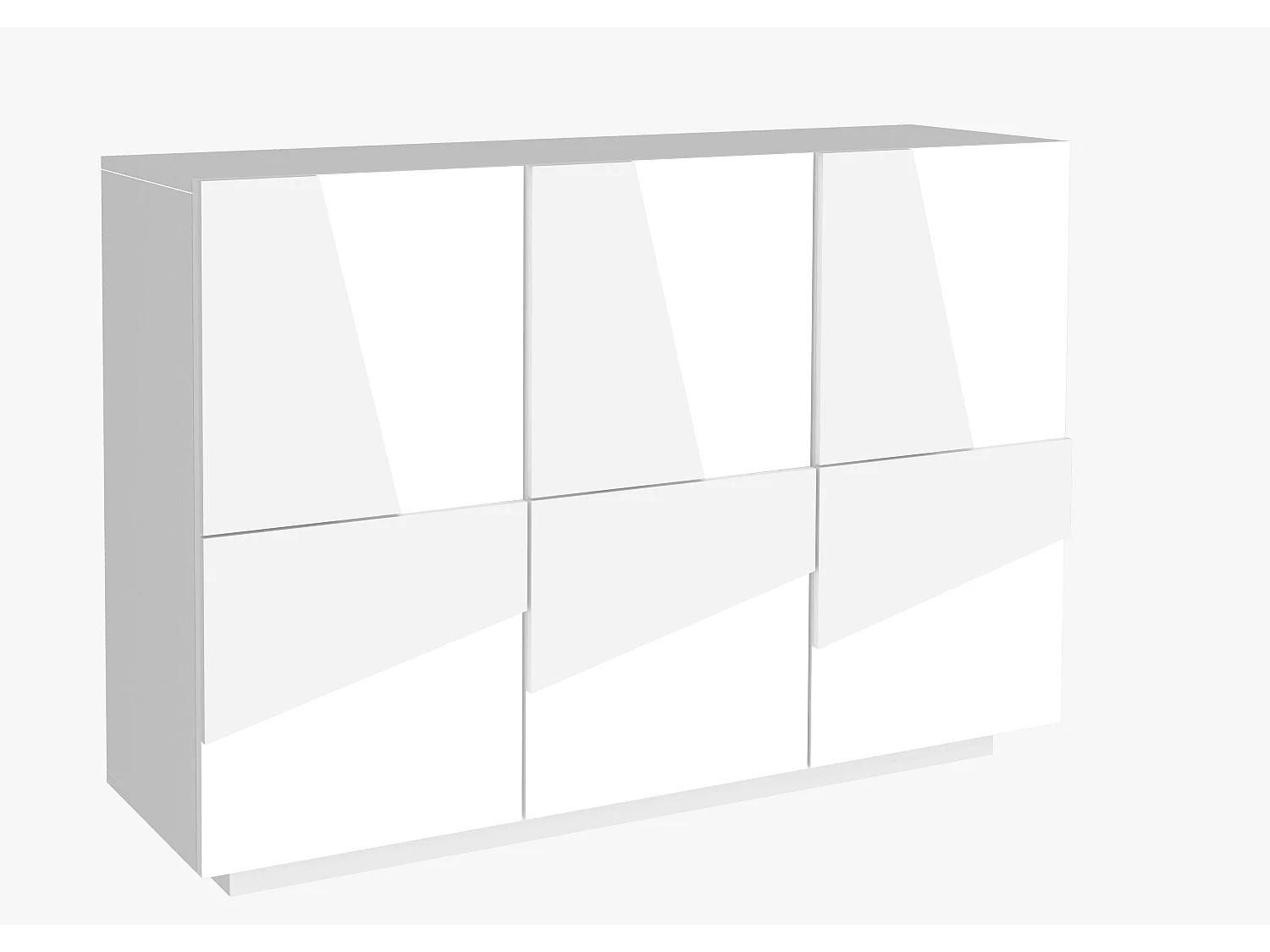 Mobile PING L 121.8 x H 86 x P 39.2 cm bianco lucido