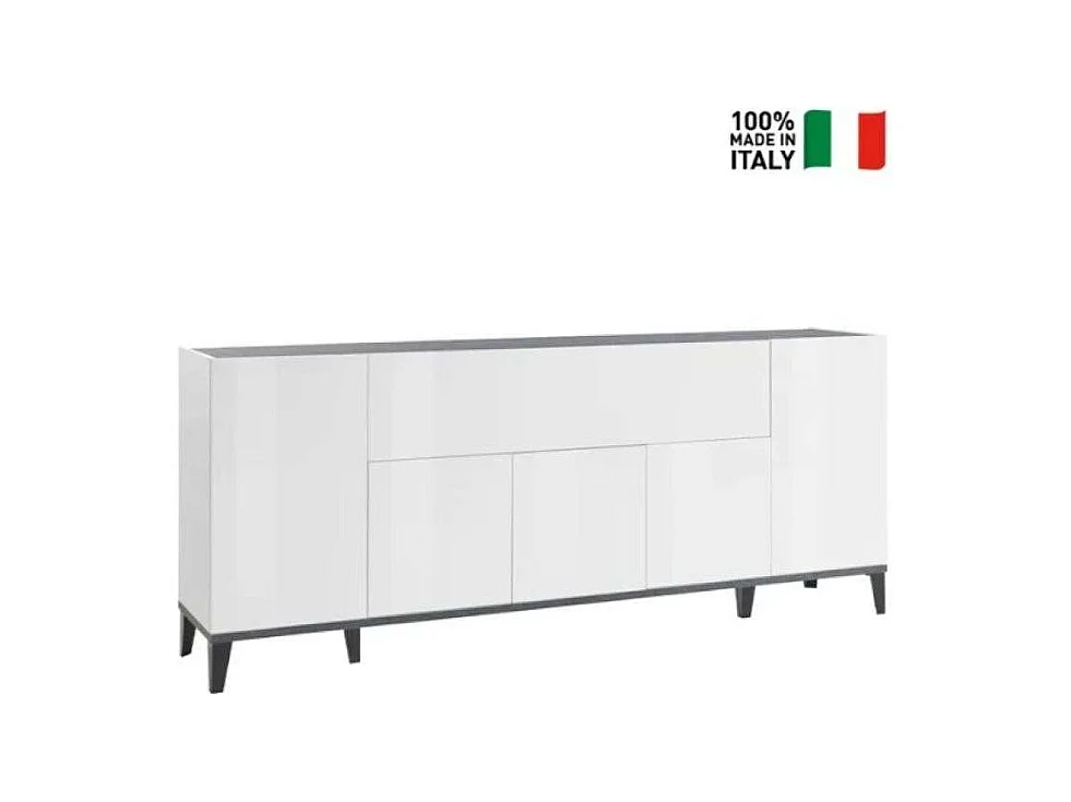 Credenza 200x40cm design 5 ante vano a ribalta ingresso soggiorno Stephanie