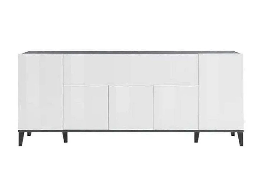 Aparador 200 x 40 cm diseño 5 puertas compartimento batiente vestíbulo salón Stephanie