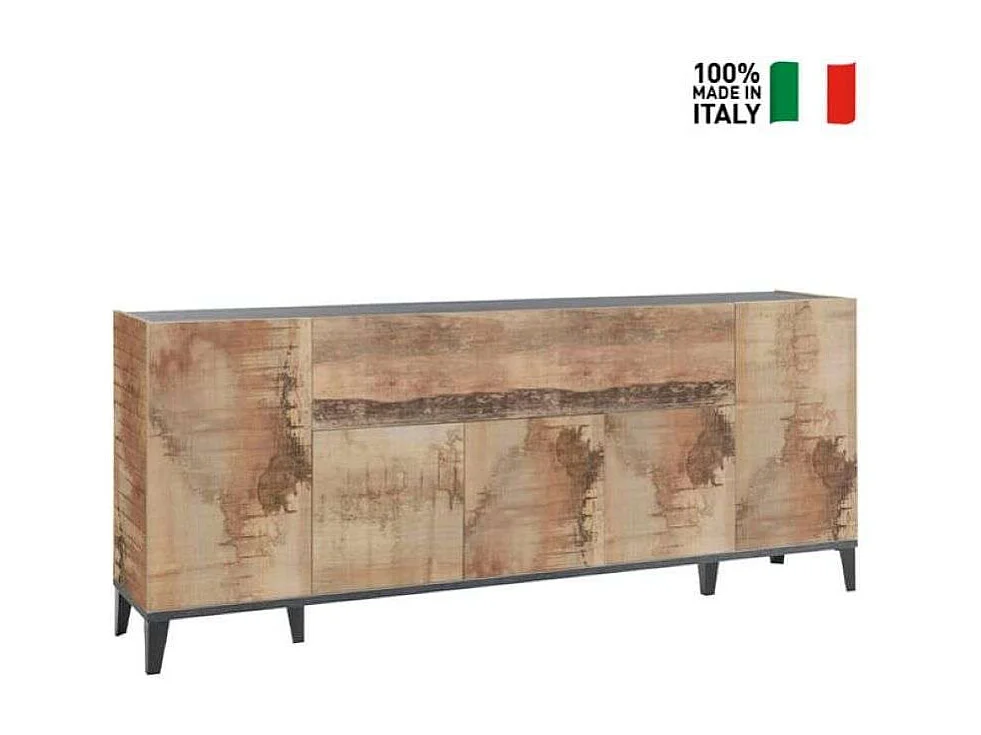 Aparador 5 puertas abatibles 1 compartimento batiente 200 x 40 cm Stephanie Report