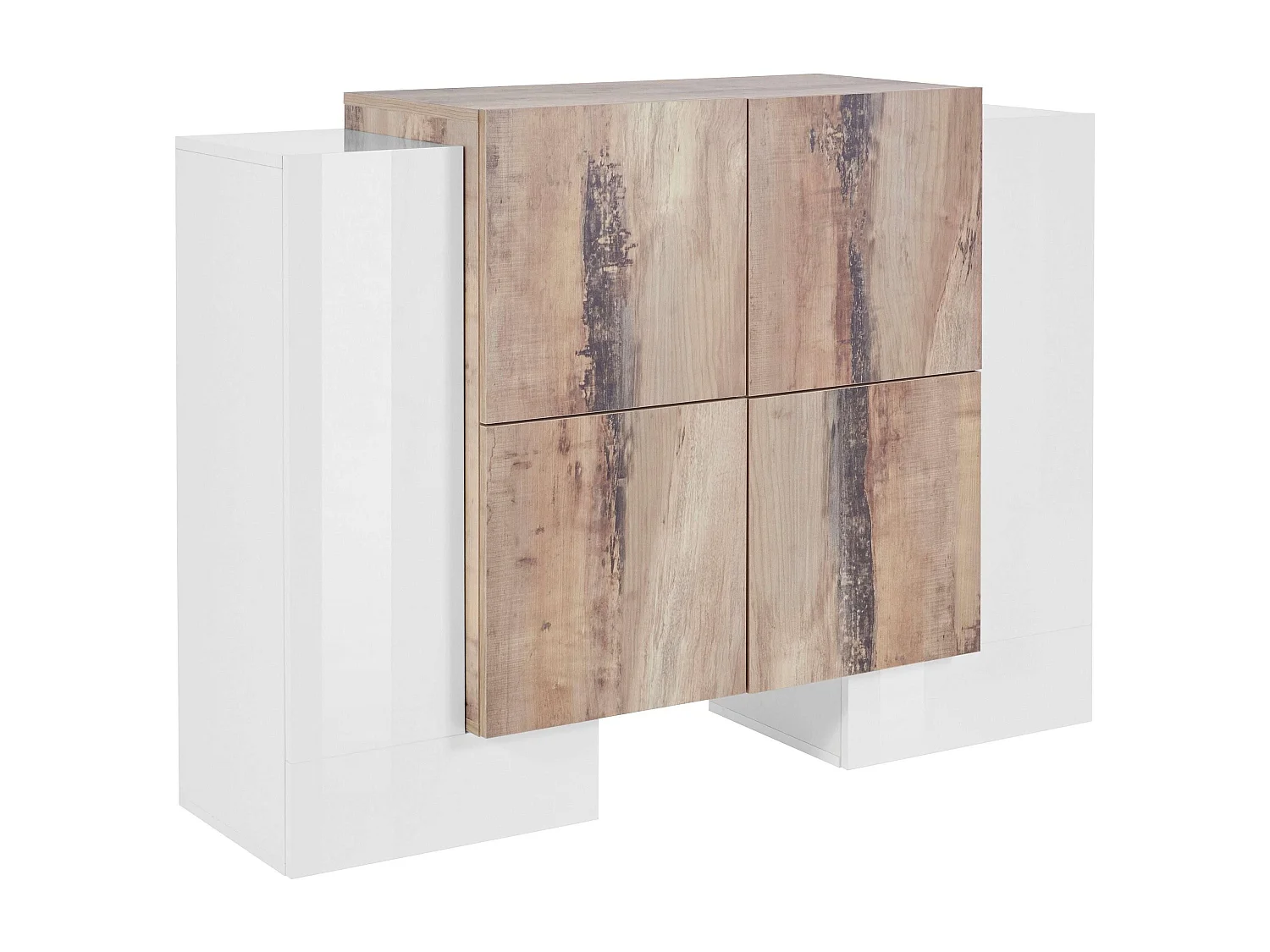 Aparador 6 puertas 130 cm vestíbulo salón diseño Pillon Vaux Acero