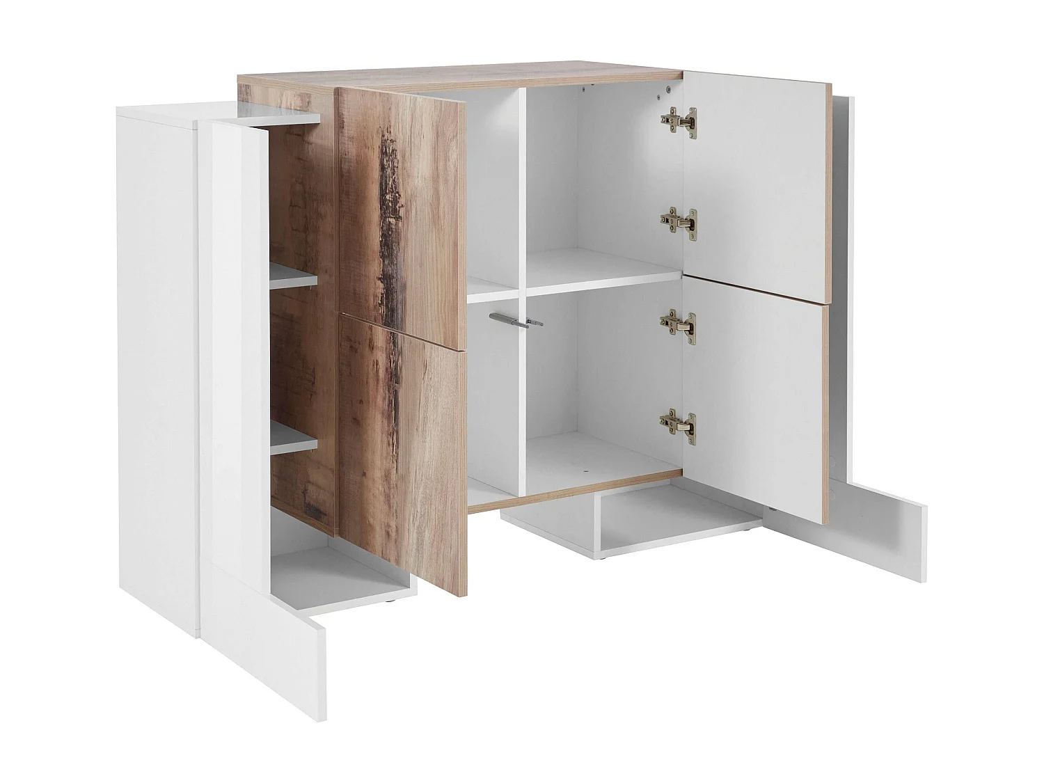 Aparador 6 puertas 130 cm vestíbulo salón diseño Pillon Vaux Acero