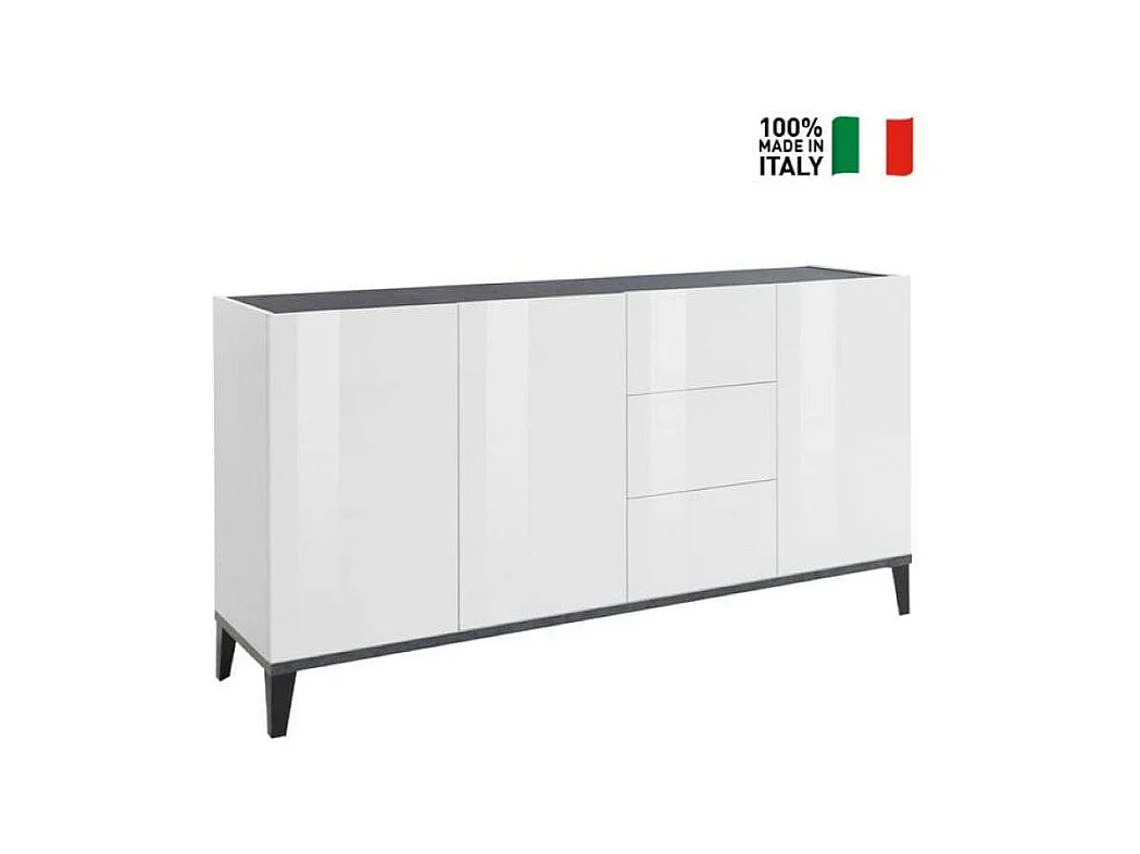 Credenza 160x40cm 3 ante 3 cassetti scorrevoli ingresso soggiorno Rebecca