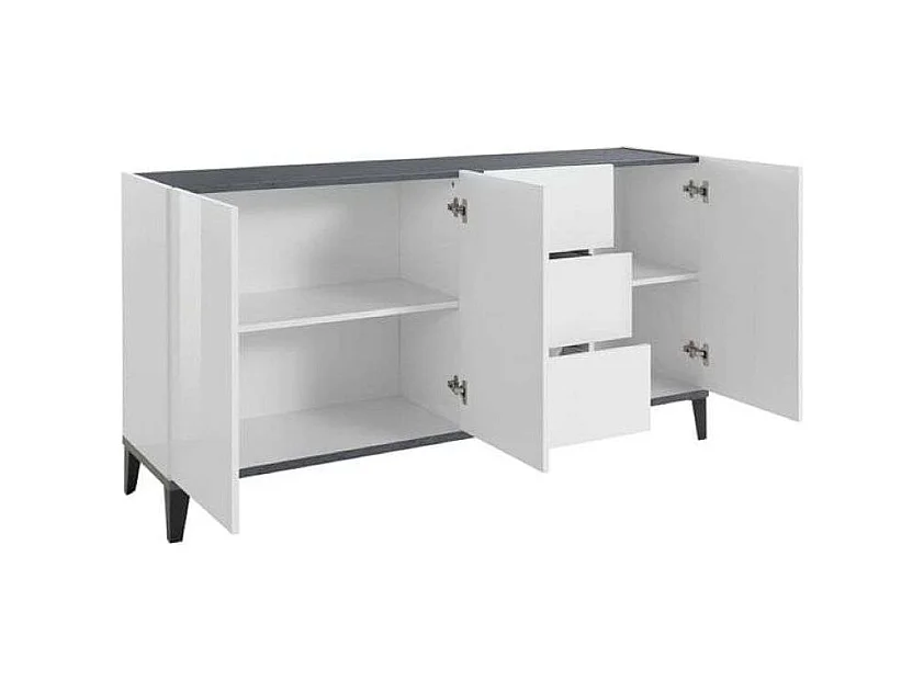 Credenza 160x40cm 3 ante 3 cassetti scorrevoli ingresso soggiorno Rebecca