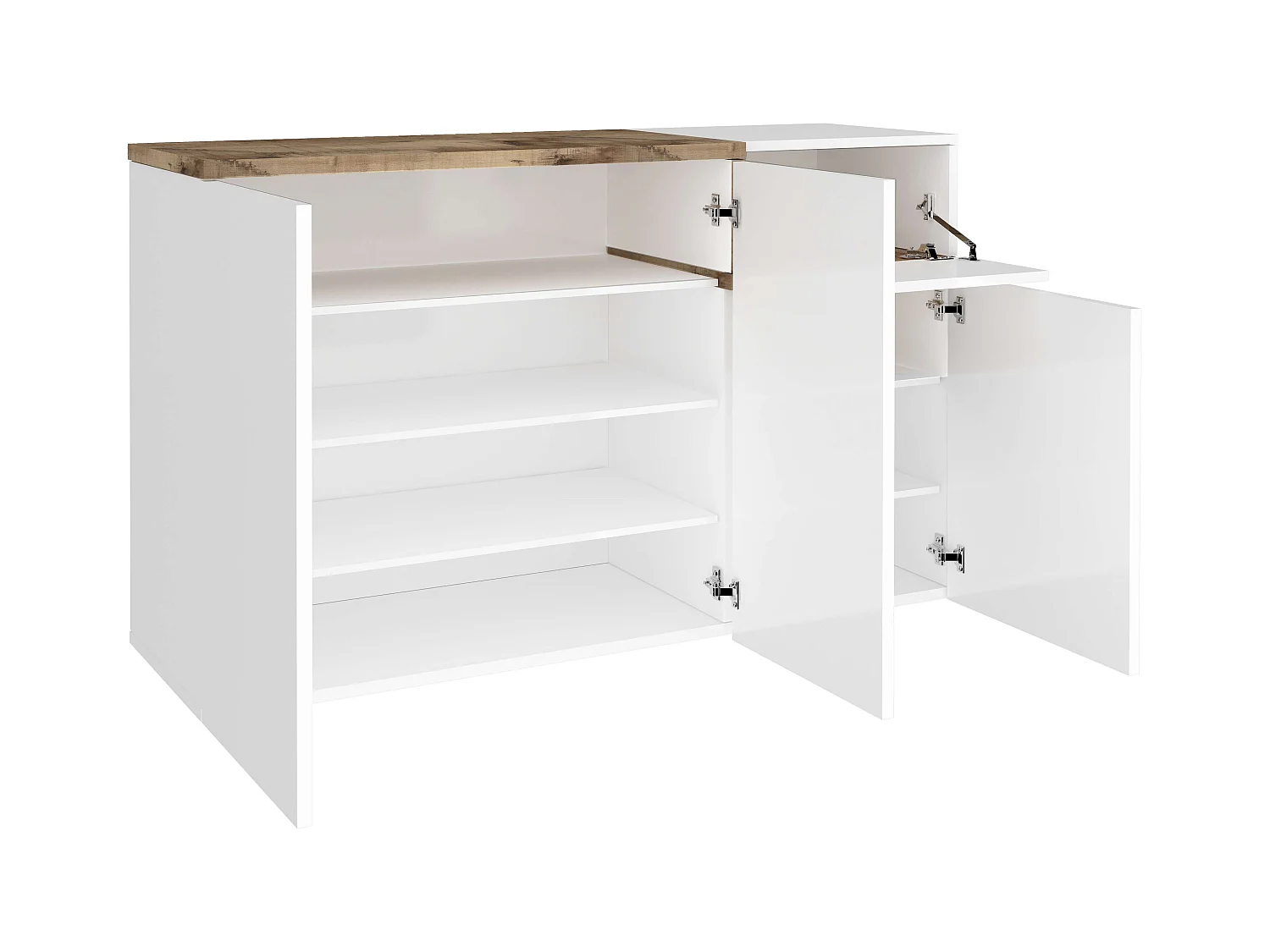 Zapatero 3 puertas 22 pares de zapatos diseño moderno vestíbulo Zet Bata Acero L