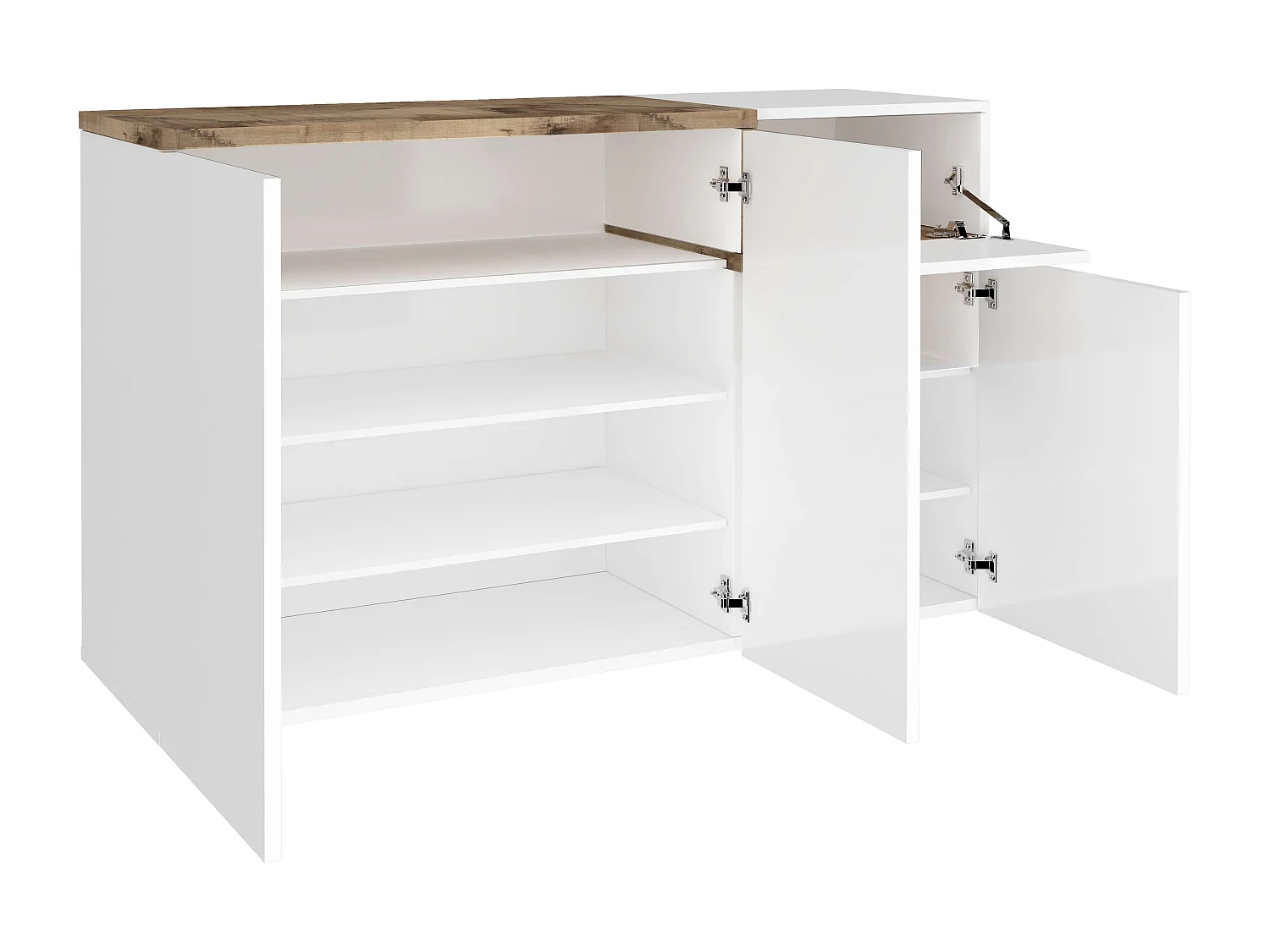 Mobile ZET L 120 x H 80.1 x P 40 cm bianco lucido