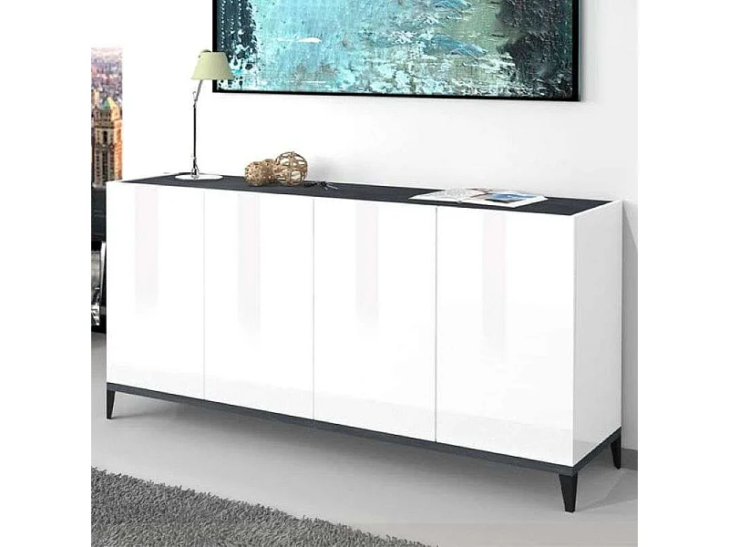 Credenza 4 ante a battente 160x40cm ingresso cucina sala da pranzo Audrey