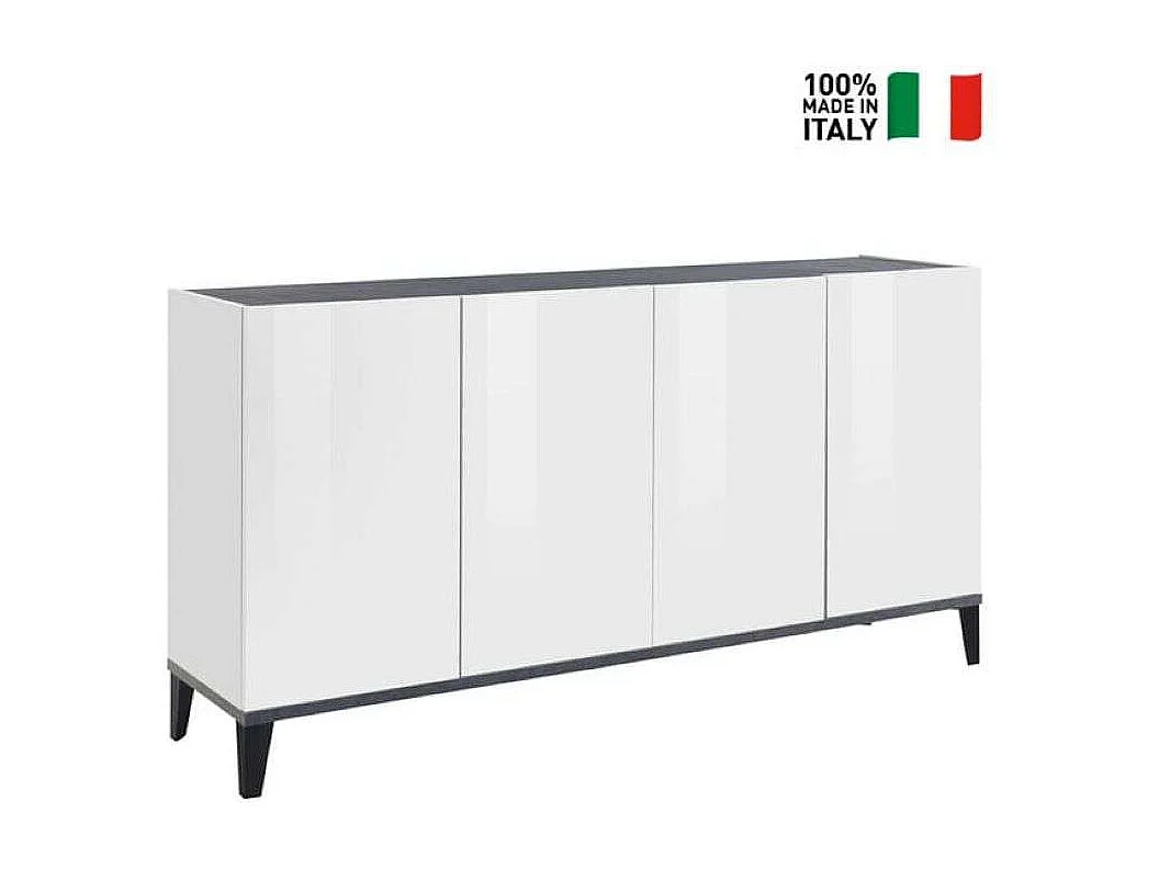 Aparador 4 puertas abatibles 160 x 40 cm vestíbulo cocina comedor Audrey