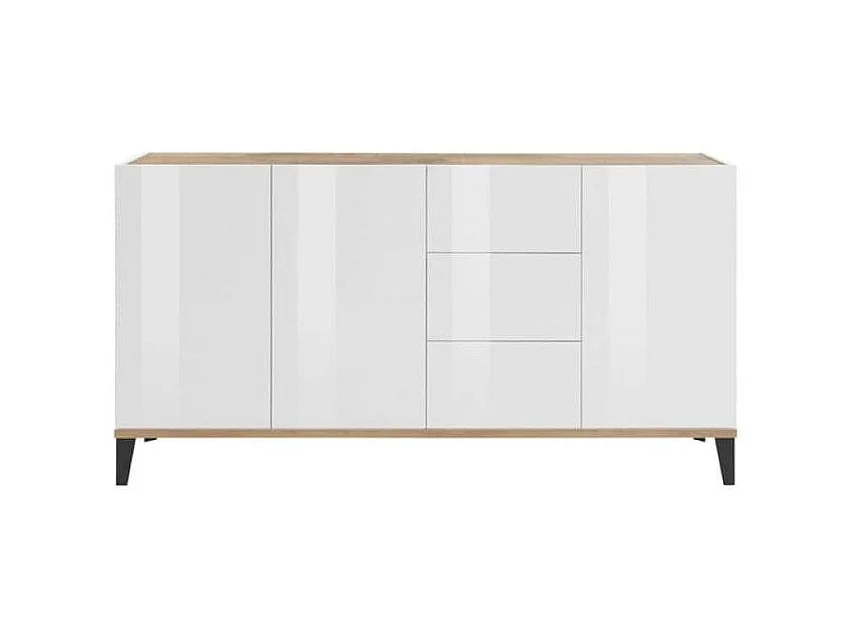 Aparador 160 x 40 cm 3 puertas 3 cajones cocina vestíbulo Rebecca Wood