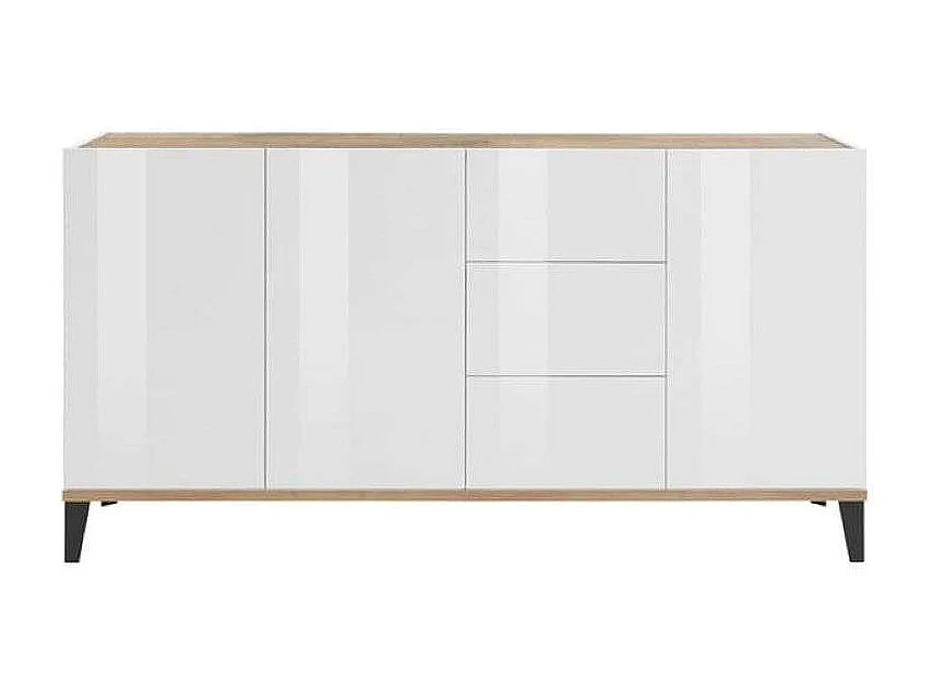 Aparador 160 x 40 cm 3 puertas 3 cajones cocina vestíbulo Rebecca Wood