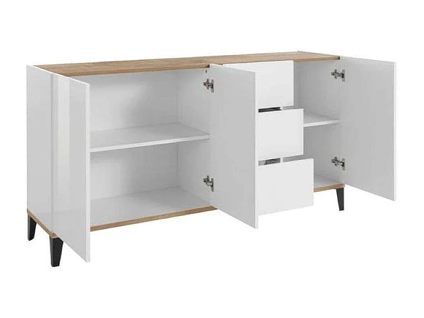 Credenza madia 160x40cm 3 ante 3 cassetti cucina ingresso Rebecca Wood