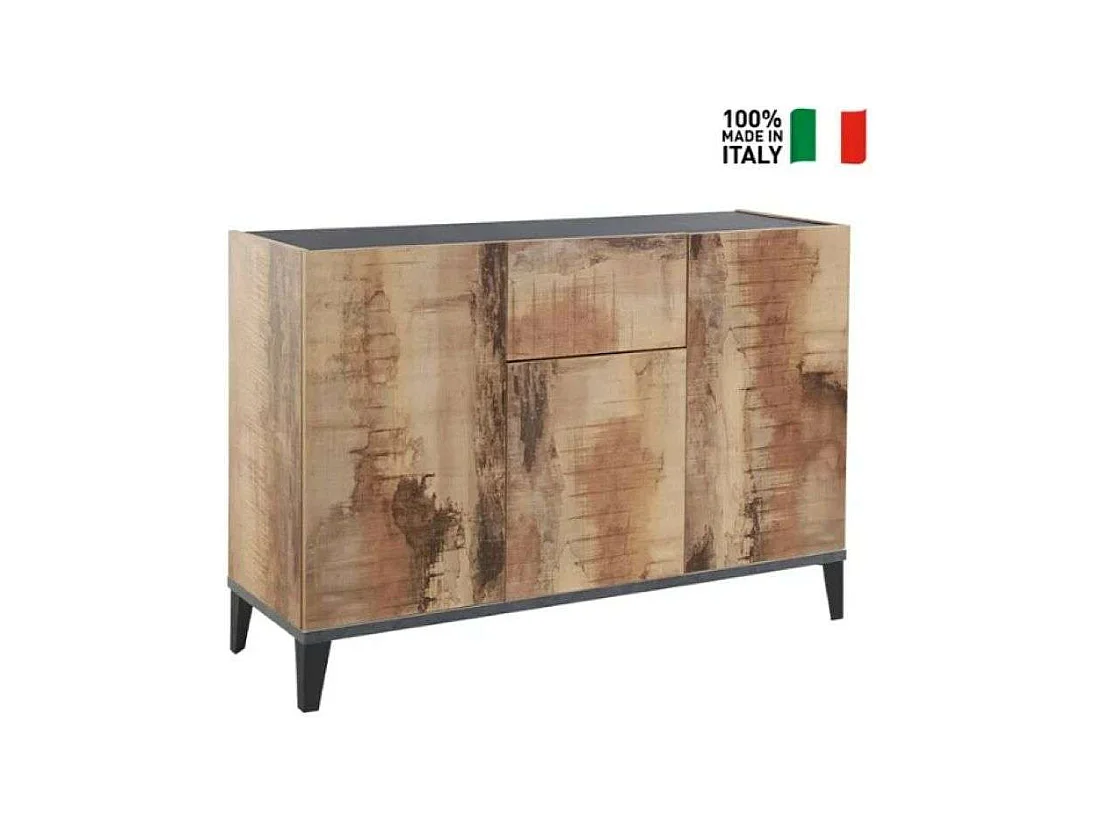 Credenza madia 120x40cm ingresso soggiorno 3 ante cassetto Rachel Report