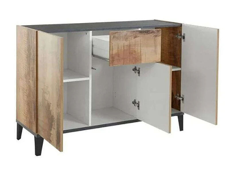 Aparador 120 x 40 cm vestíbulo salón 3 puertas cajón Rachel Report