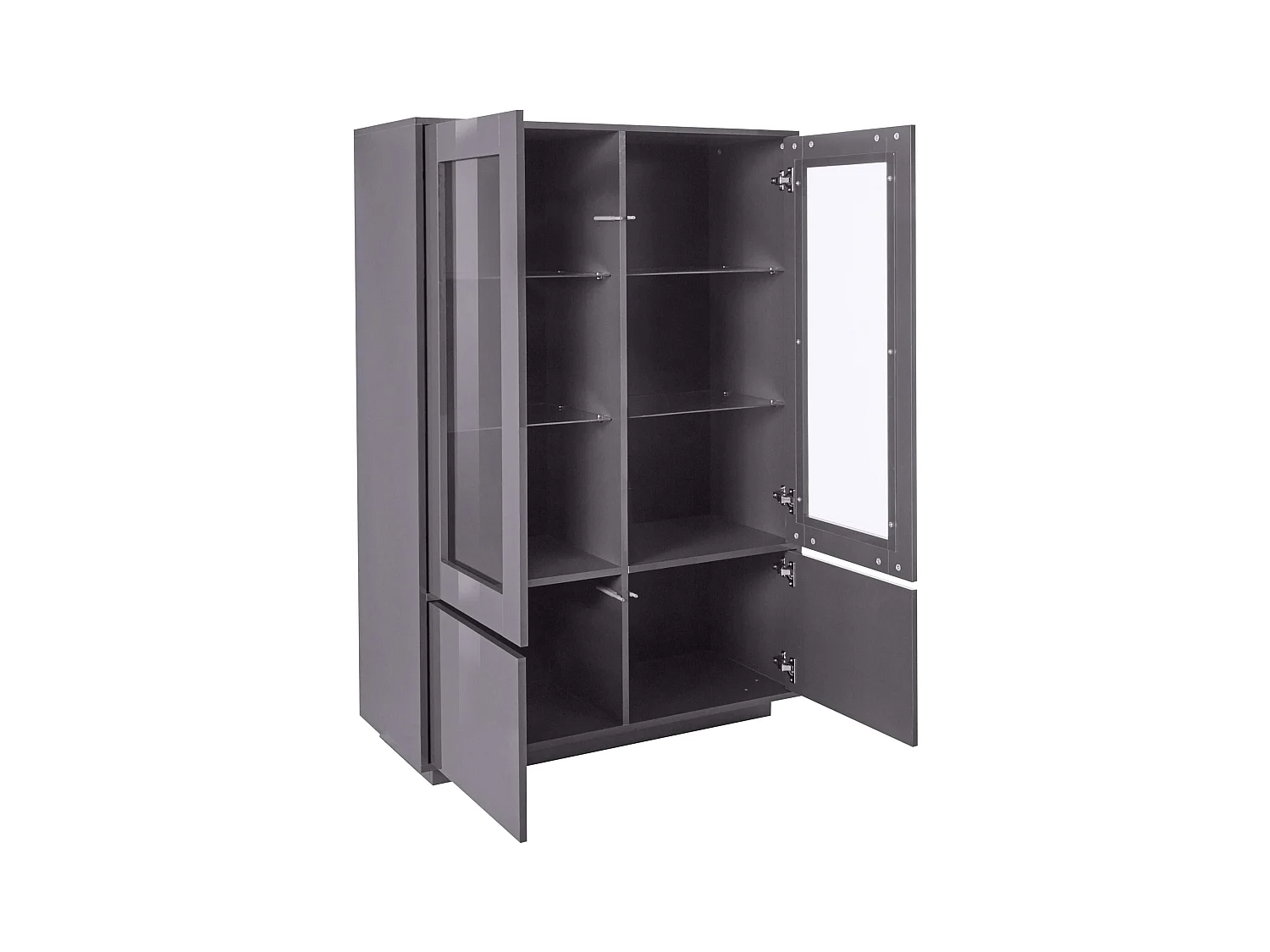 Credenza moderna alta con vetrina 100cm cucina soggiorno antracite Syfe Report