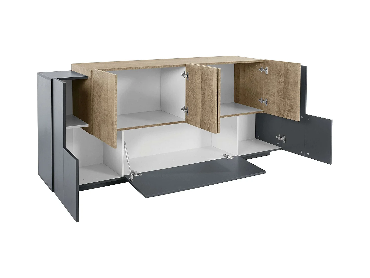 Mueble NEW CORO L 220 x H 86 x P 45 cm gris