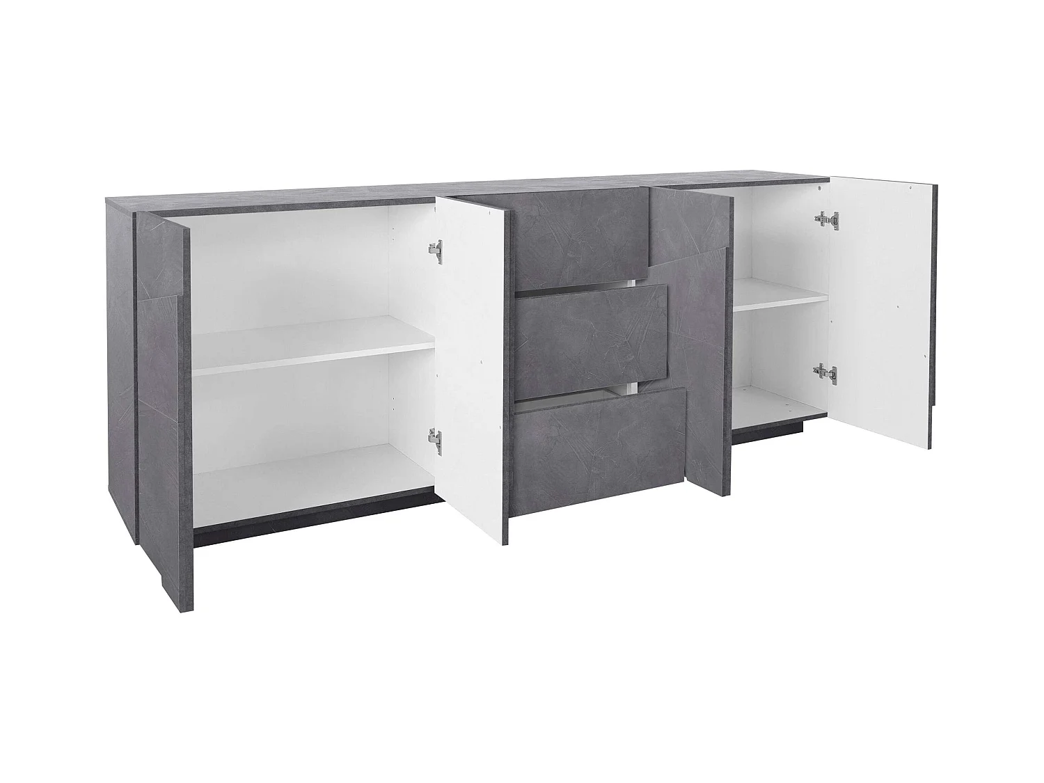 Mobile PING L 224.1 x H 86 x P 44.2 cm grigio ardesia