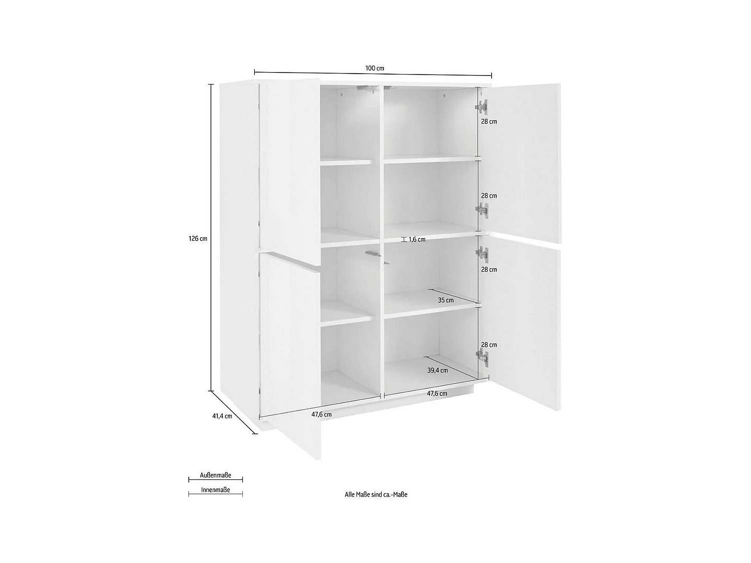 Credenza antracite mobile cucina soggiorno 100x40cm design moderno Judy Report