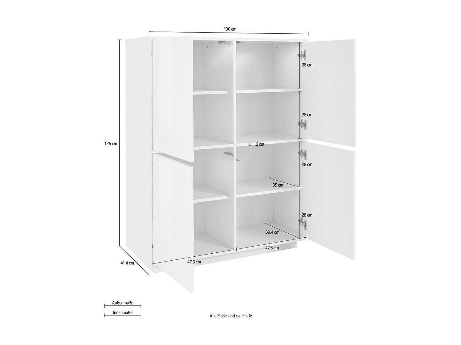 Mueble cocina salón aparador 100x40cm diseño moderno Judy Report