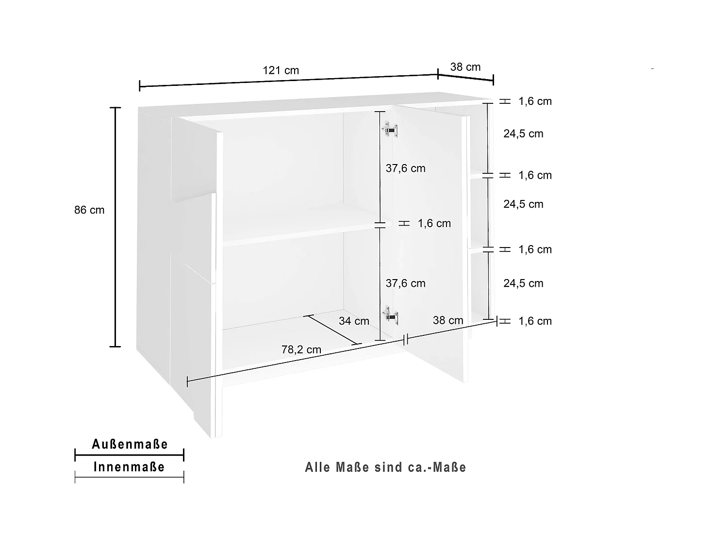 Mobile PING L 121.8 x H 86 x P 39.2 cm grigio ardesia