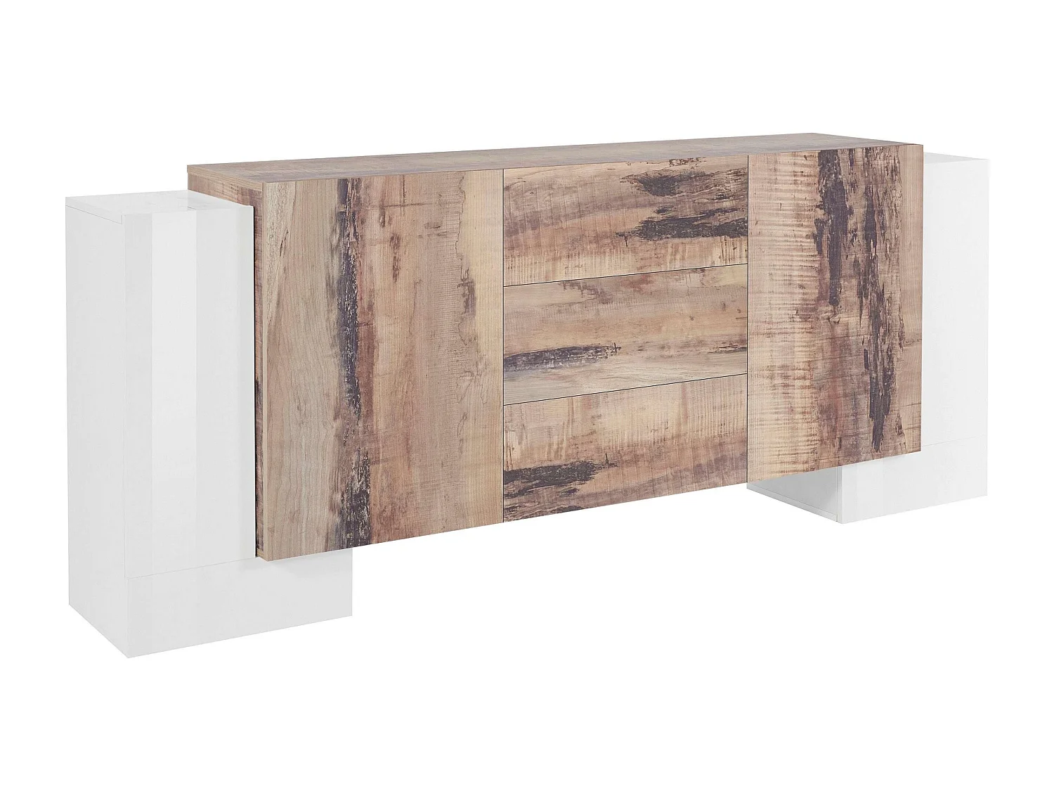 Mobile Pillon L 210 x H 85 x P 45 cm bianco lucido